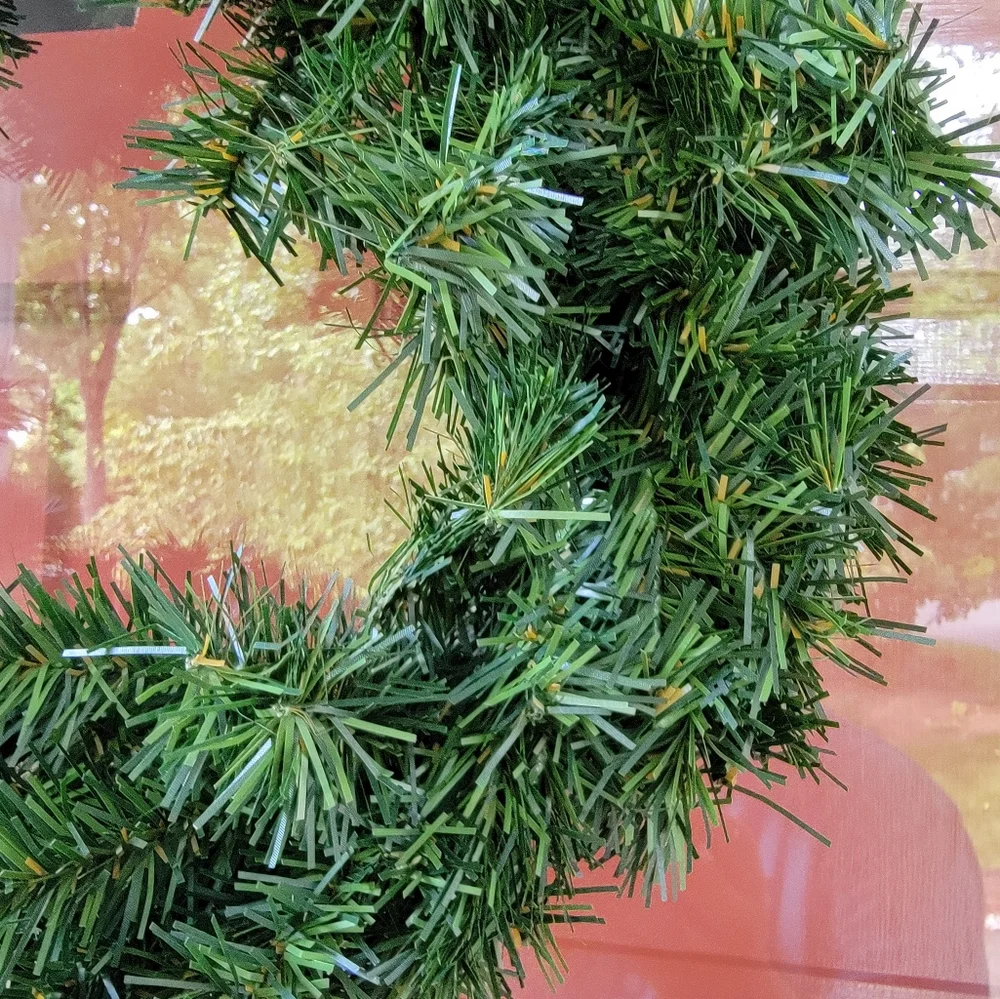 18 inch Faux Evergreen Pine Wreath